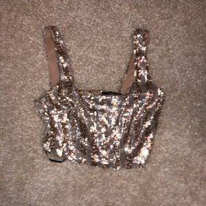 mini sequins top